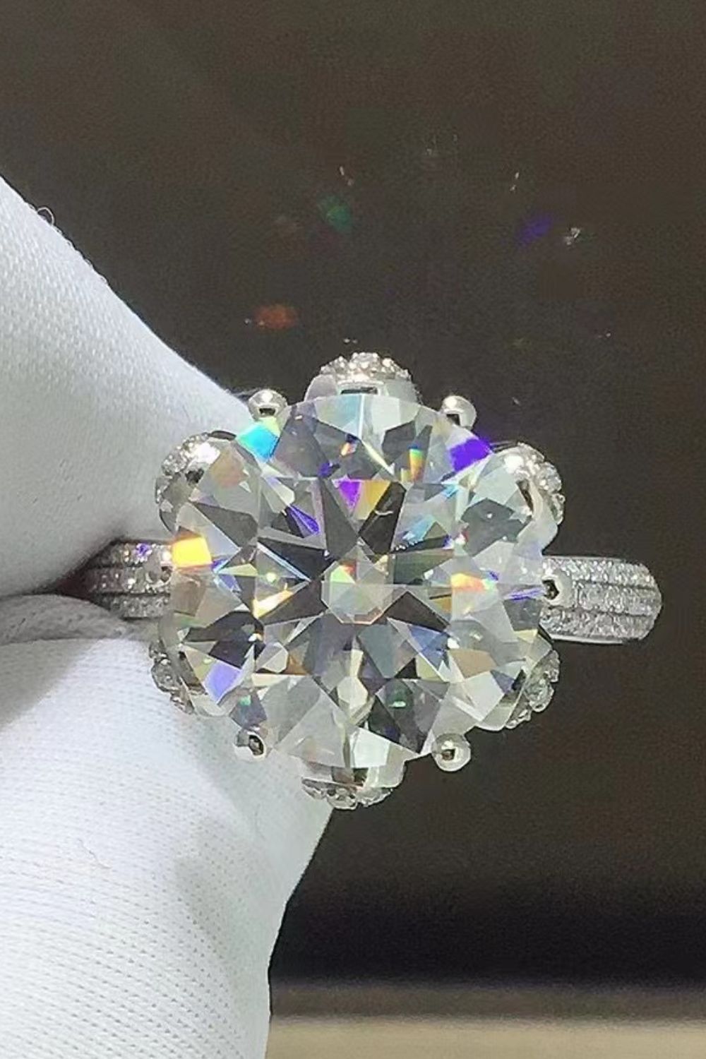 5 Carat Moissanite Side Stone Ring - Mervyns