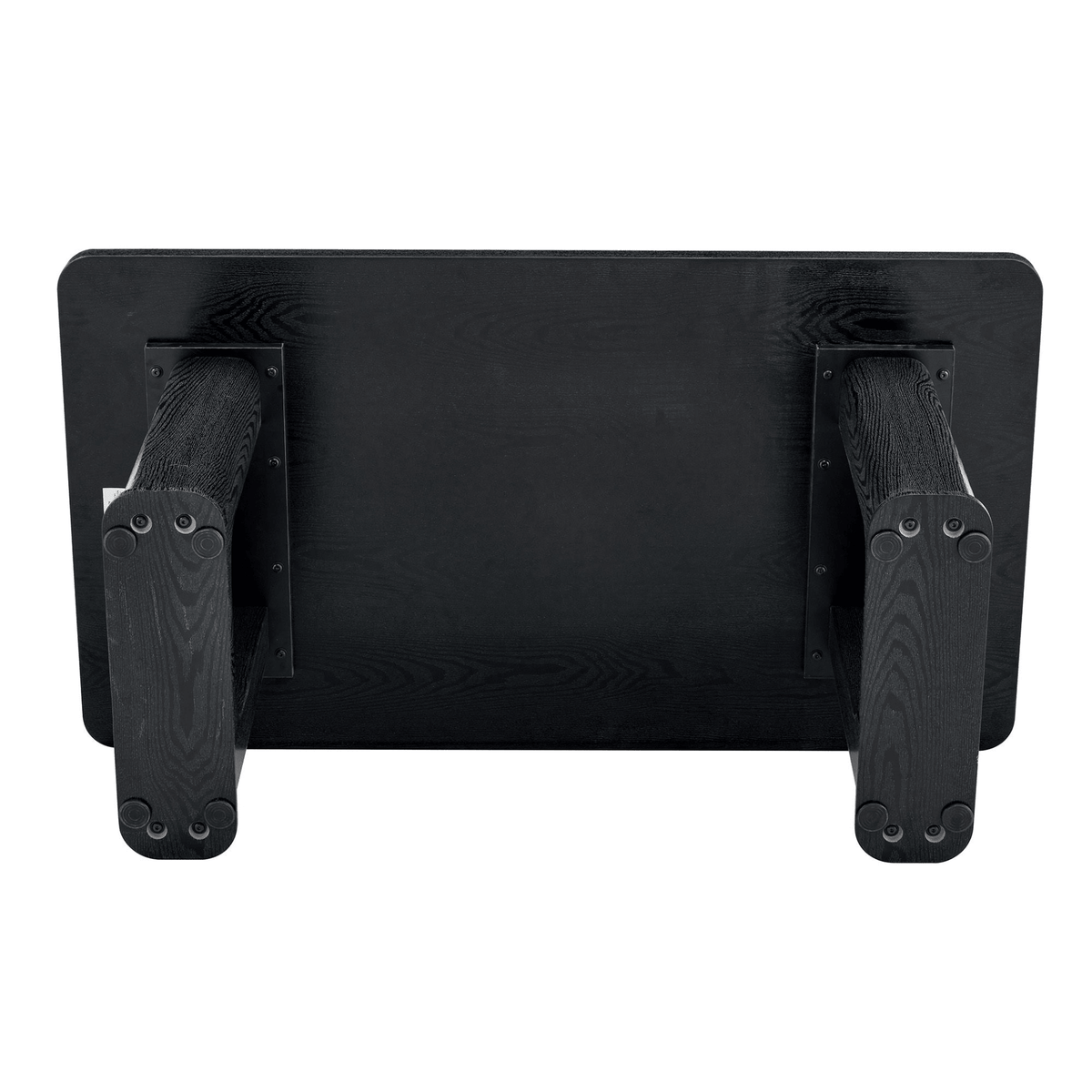 64.5 x 35.4 Inch Stylish Black Wood Color Textured Dining Table,Perfectly Blending Simplicity And Transparency. Made of MDF Material With Black Wood Grain Stickers,It Exudes A Strong Sense Of Fashion. - Mervyns