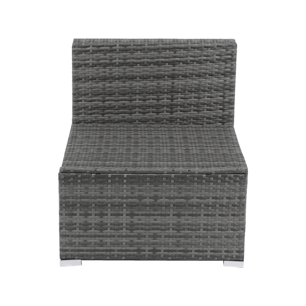 7-Piece Patio Furniture Set w/Retractable Canopy Wicker Rattan Sectional Sofa Set Patio Furniture with Washable Cushions for Lawn, Garden, Backyard, Poolside Grey wicker + Black Cushion - Mervyns