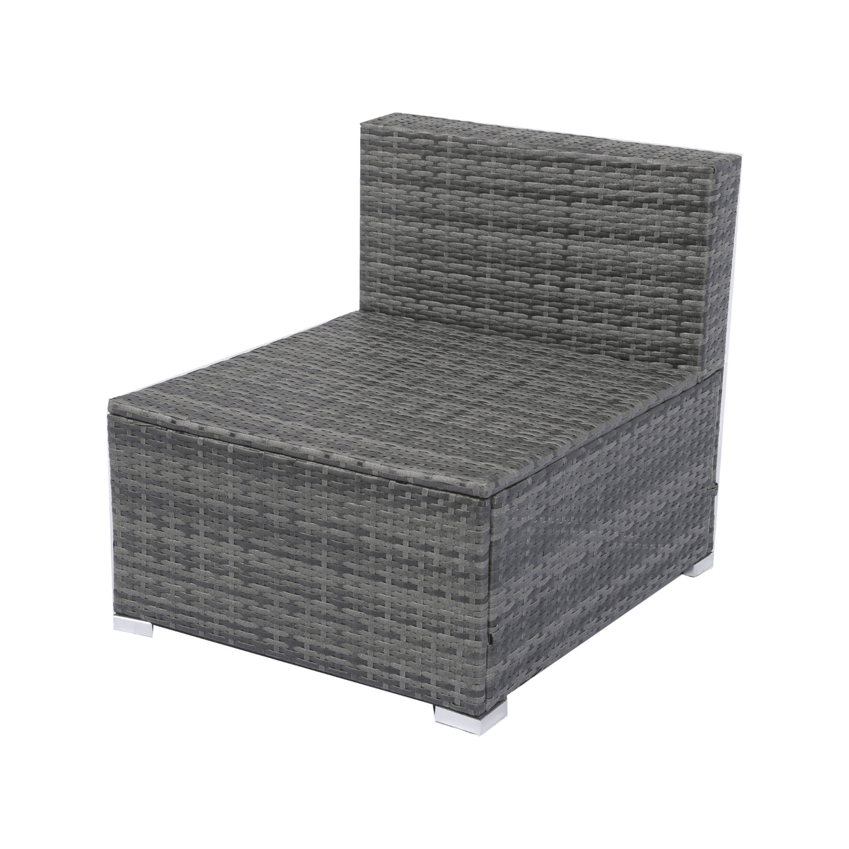 7-Piece Patio Furniture Set w/Retractable Canopy Wicker Rattan Sectional Sofa Set Patio Furniture with Washable Cushions for Lawn, Garden, Backyard, Poolside Grey wicker + Black Cushion - Mervyns