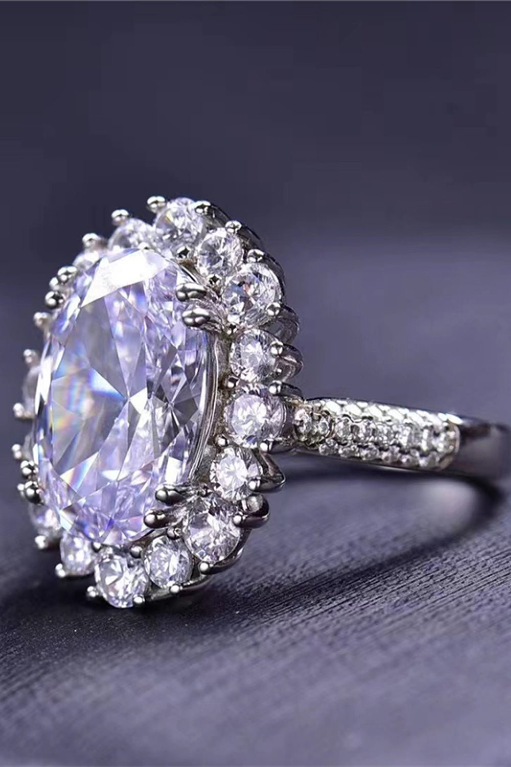 8 Carat Oval Moissanite Ring - Mervyns