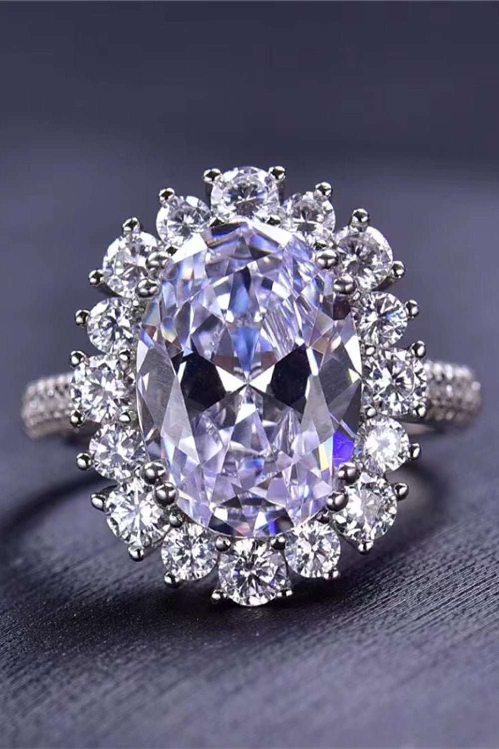 8 Carat Oval Moissanite Ring - Mervyns