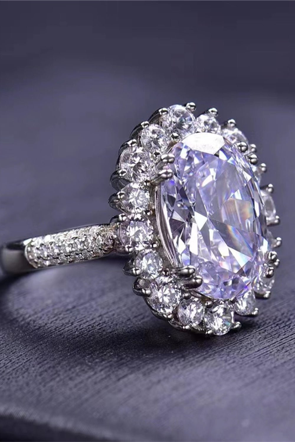 8 Carat Oval Moissanite Ring - Mervyns