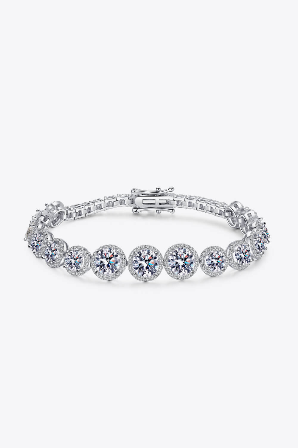 925 Sterling Silver 10.4 Carat Moissanite Bracelet - Mervyns