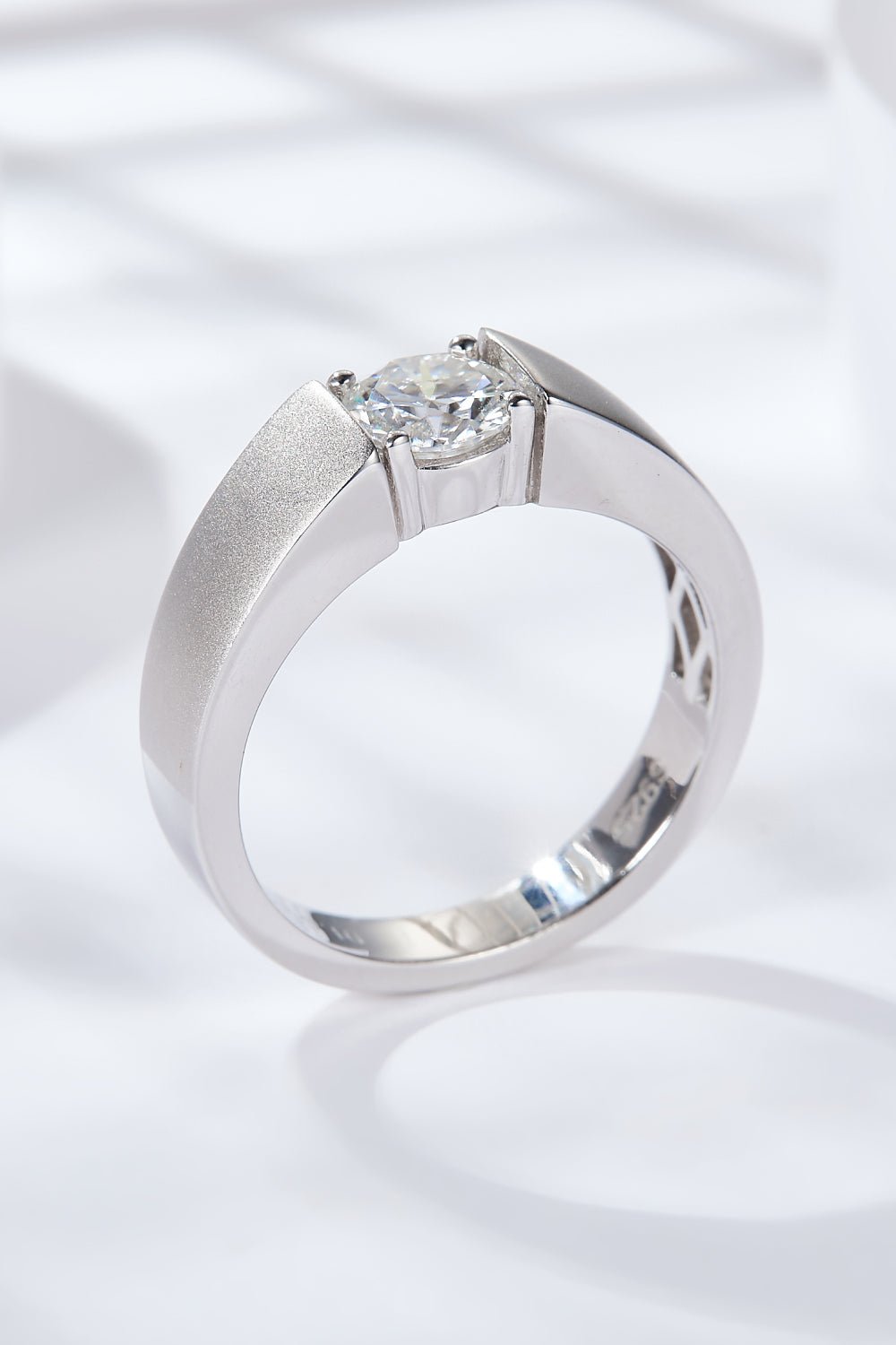 925 Sterling Silver I Carat Moissanite Ring - Mervyns