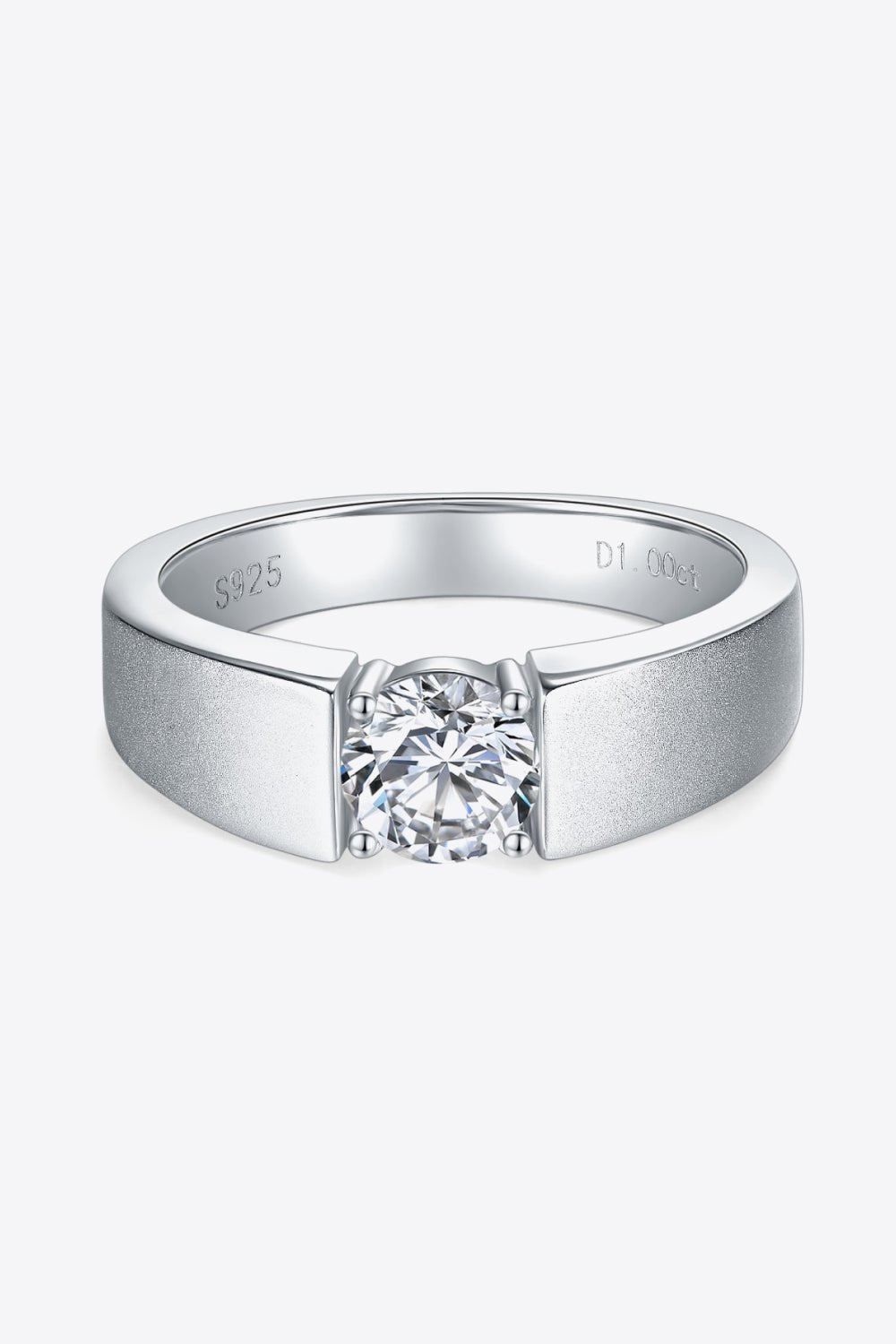 925 Sterling Silver I Carat Moissanite Ring - Mervyns