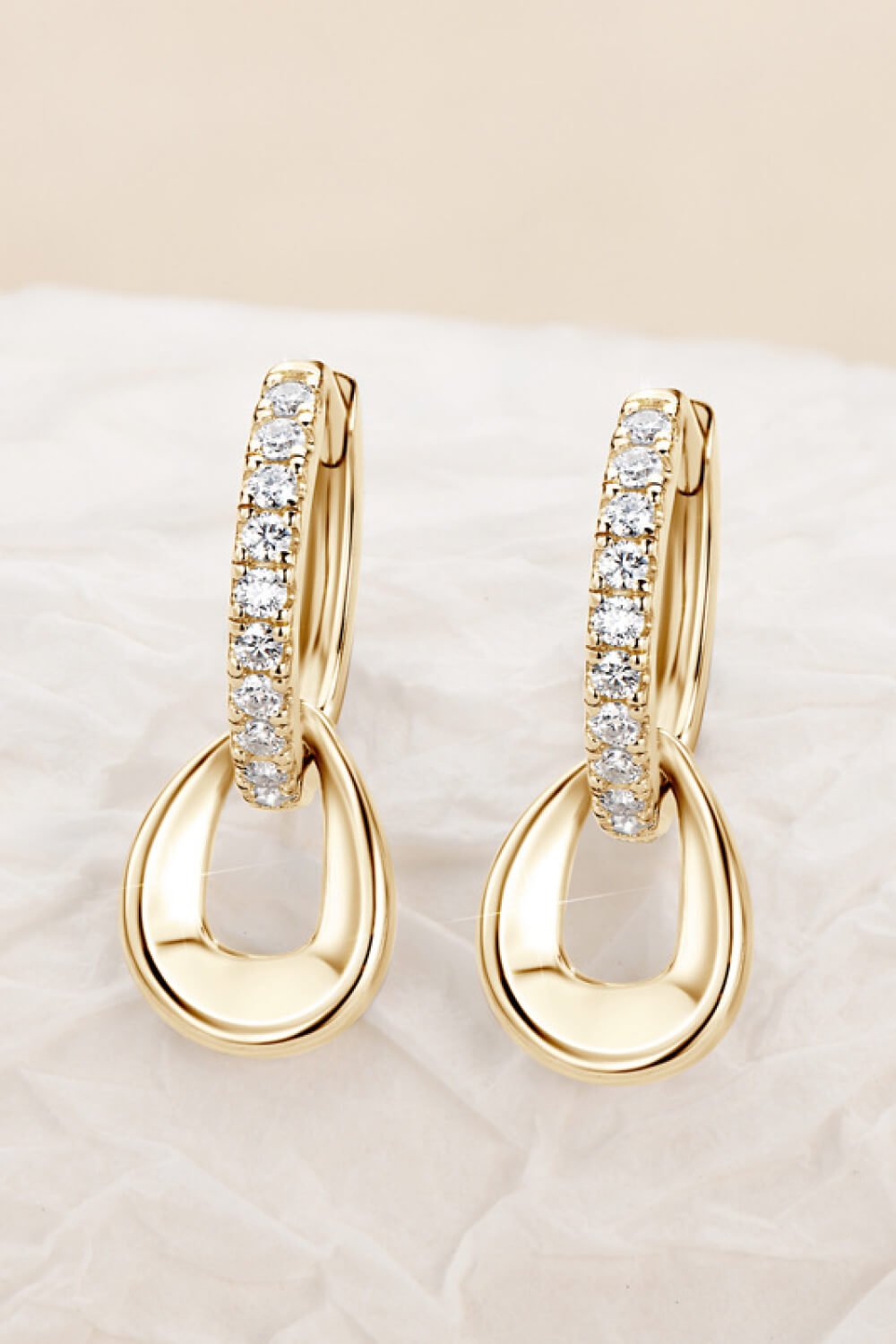 925 Sterling Silver Moissanite Double Hoop Earrings - Mervyns