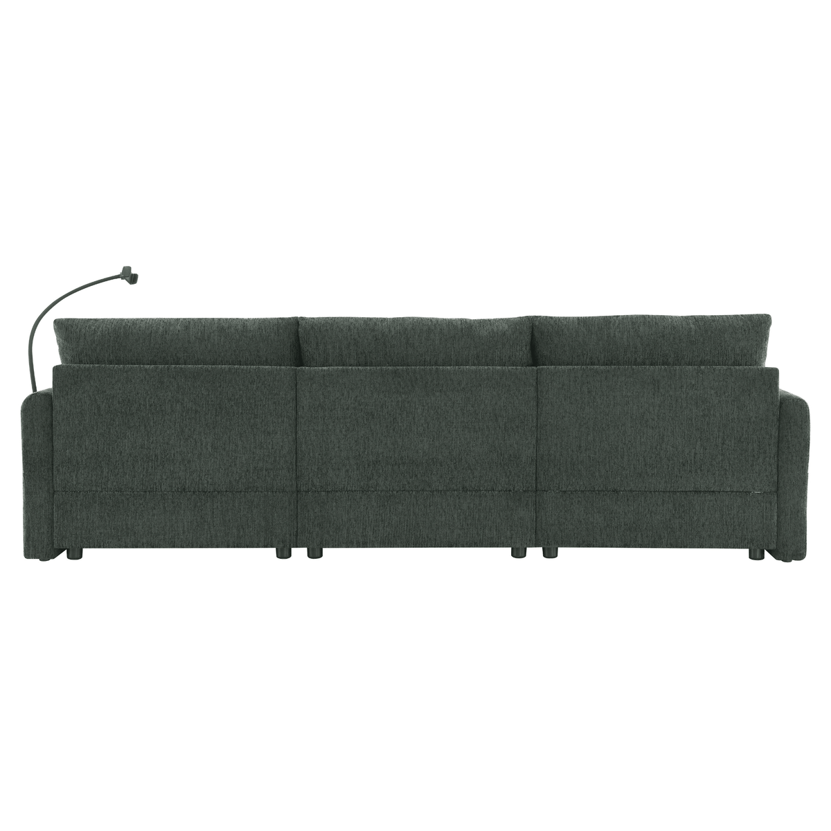 96.5'' Chenille Sectional Sofa with Storage Ottoman and Pockets,Adjustable Phone Holder,Wide Seat,4 Seat L Shaped Couch Set,Comfy Sofa with USB Charger for Living Room,Apartment,3 Colors - Mervyns