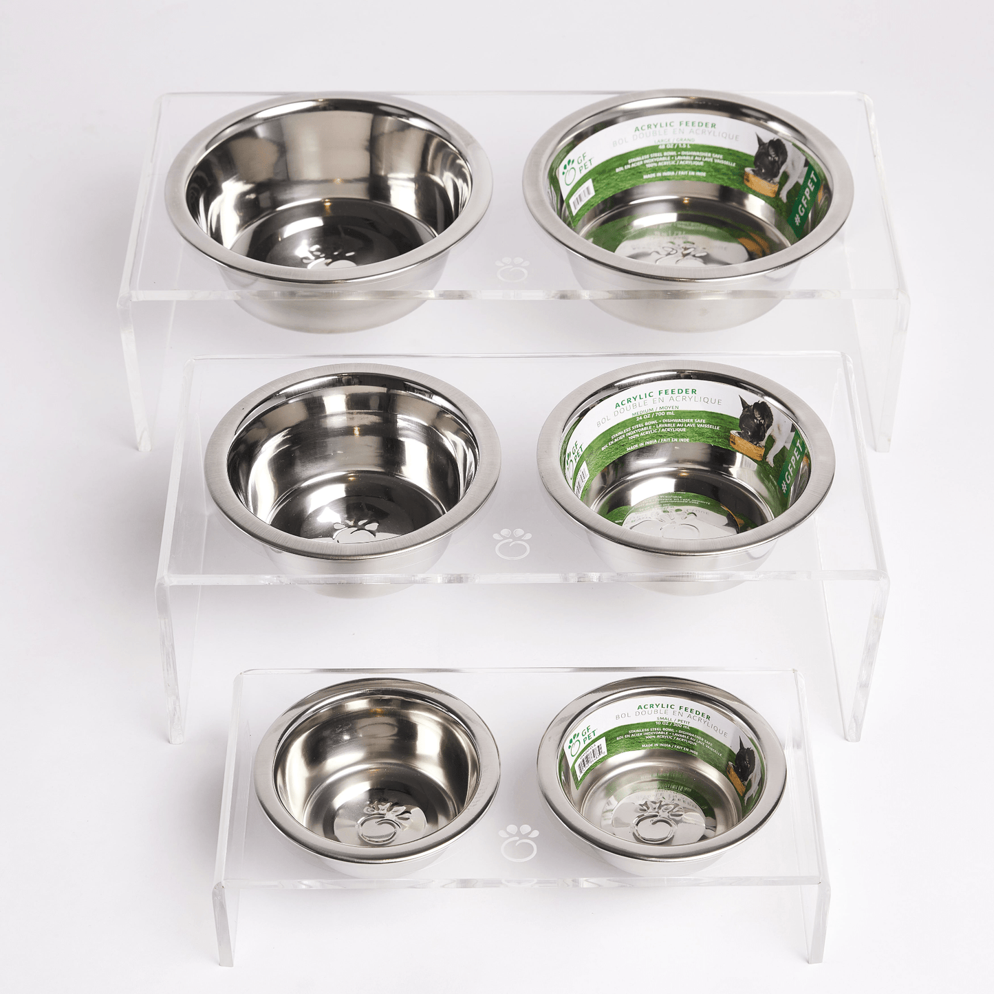 Acrylic Double Feeder - Clear - Mervyns