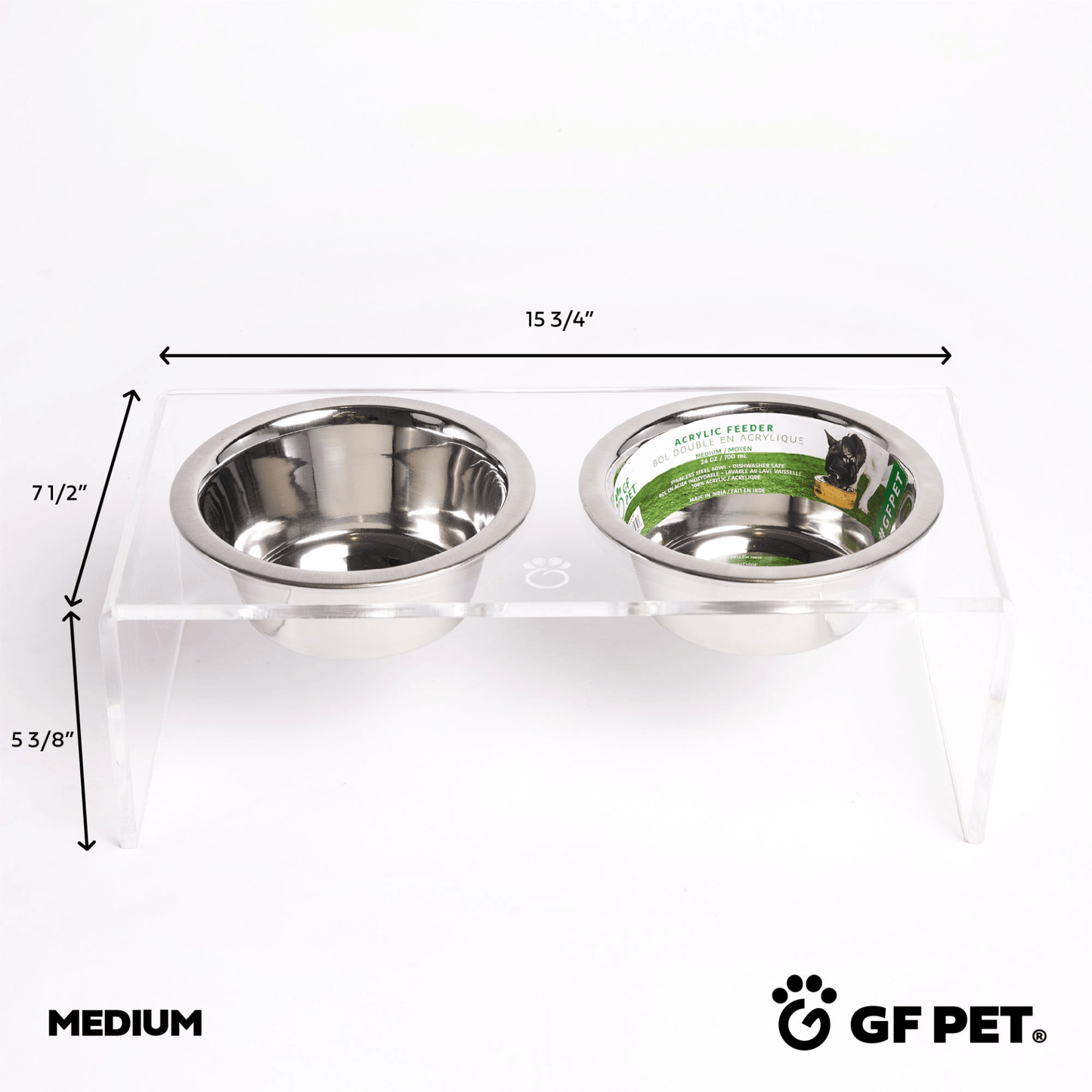 Acrylic Double Feeder - Clear - Mervyns