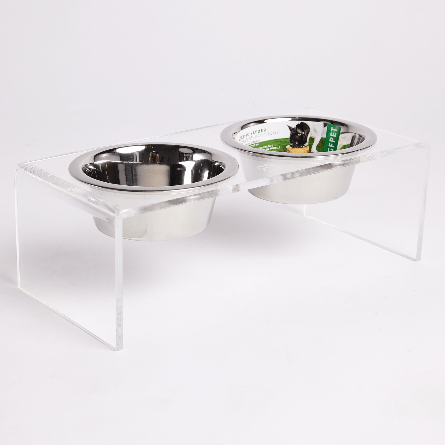 Acrylic Double Feeder - Clear - Mervyns