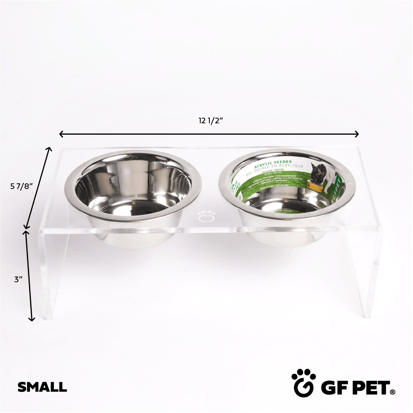 Acrylic Double Feeder - Clear - Mervyns