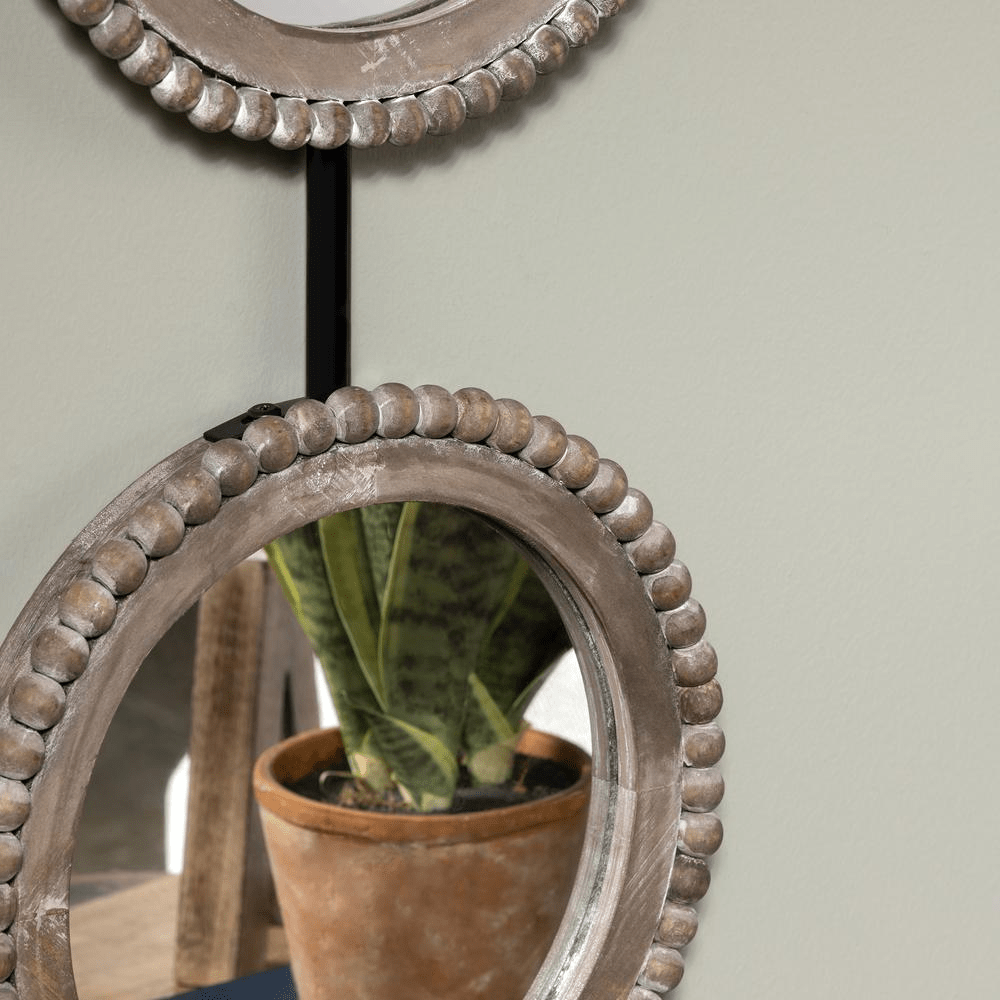 Ada Beaded Wood Wall Mirror - Mervyns