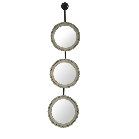 Ada Beaded Wood Wall Mirror - Mervyns