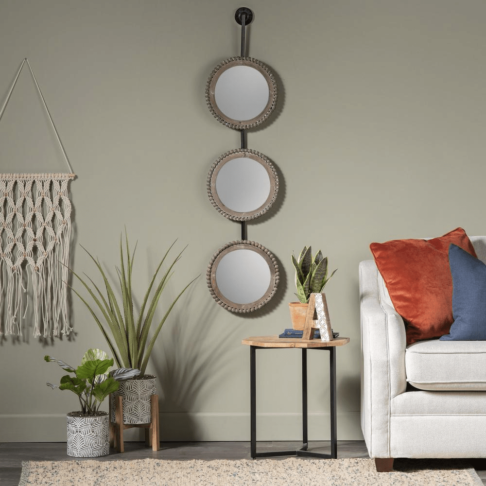 Ada Beaded Wood Wall Mirror - Mervyns