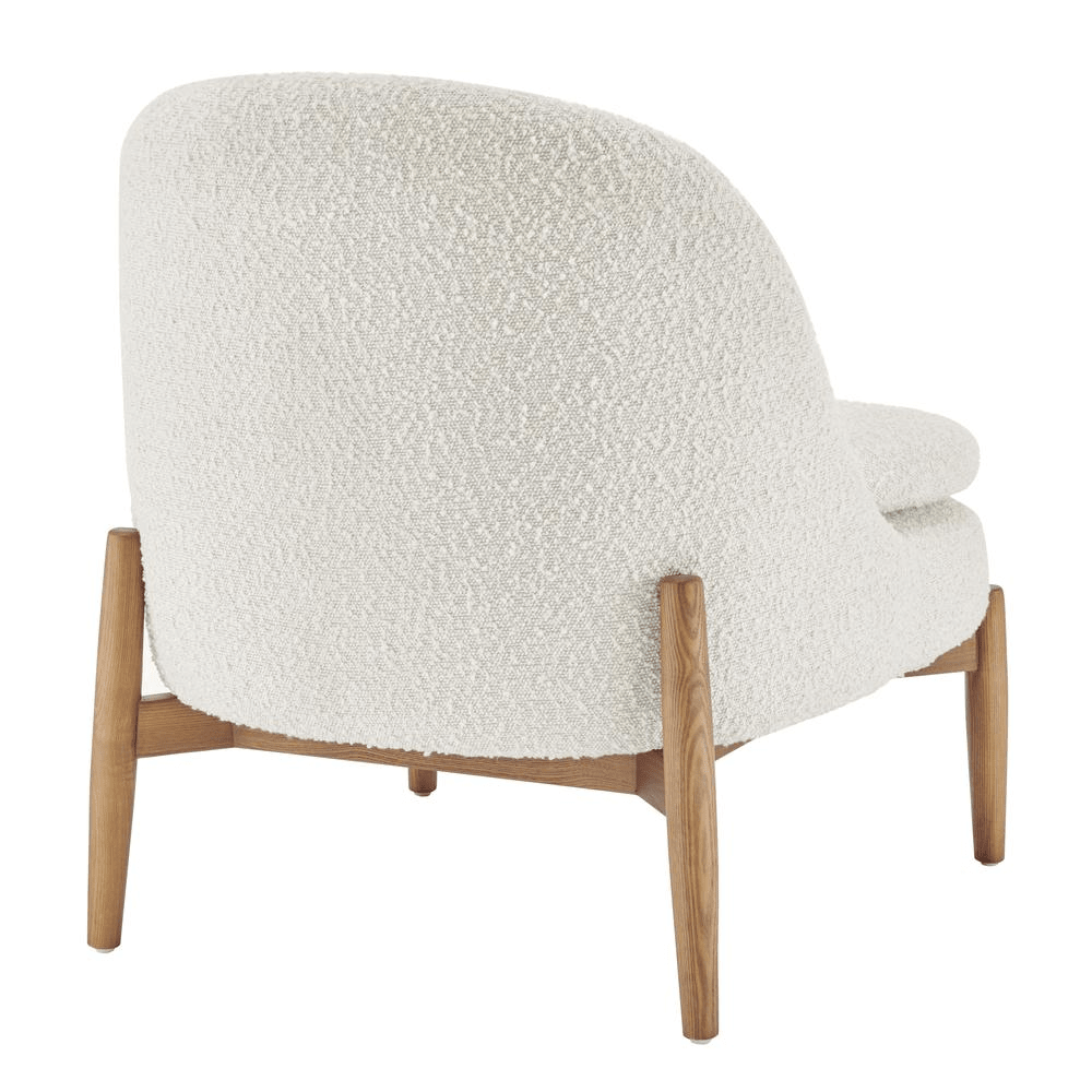 Adriana Boucle Accent Chair Walnut Legs - Mervyns