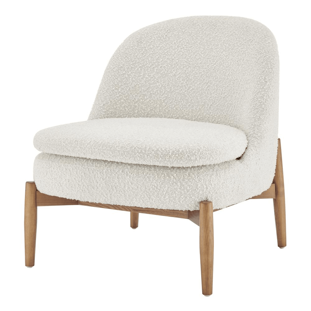 Adriana Boucle Accent Chair Walnut Legs - Mervyns