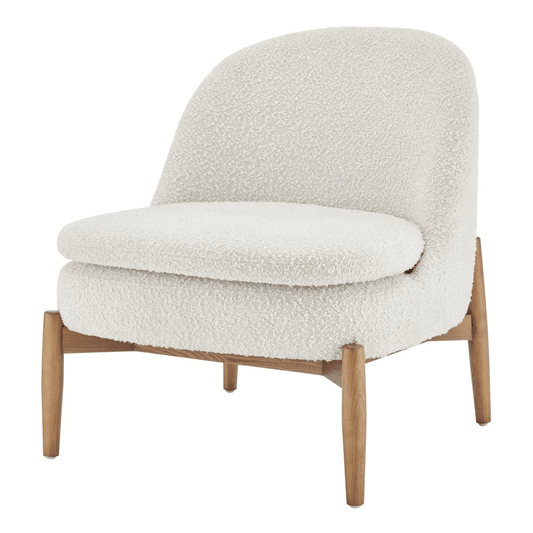 Adriana Boucle Accent Chair Walnut Legs - Mervyns