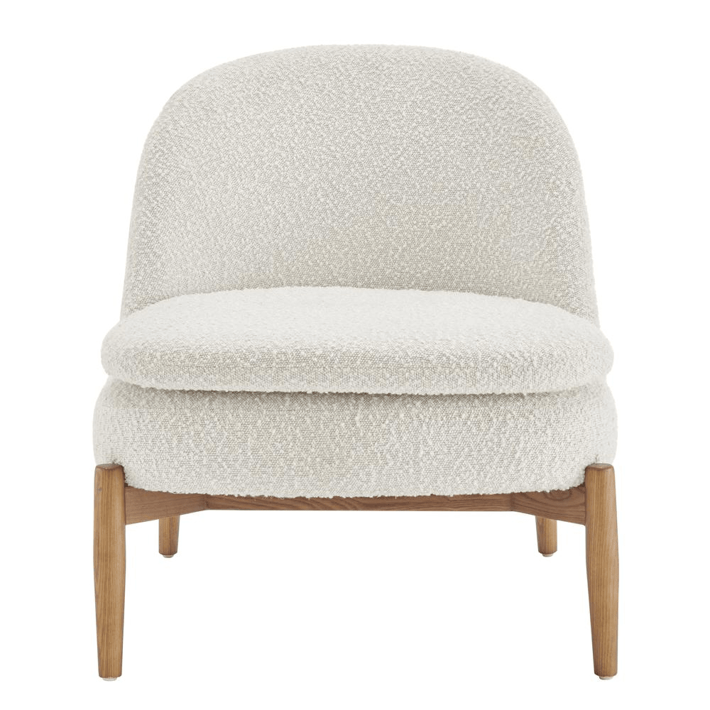 Adriana Boucle Accent Chair Walnut Legs - Mervyns