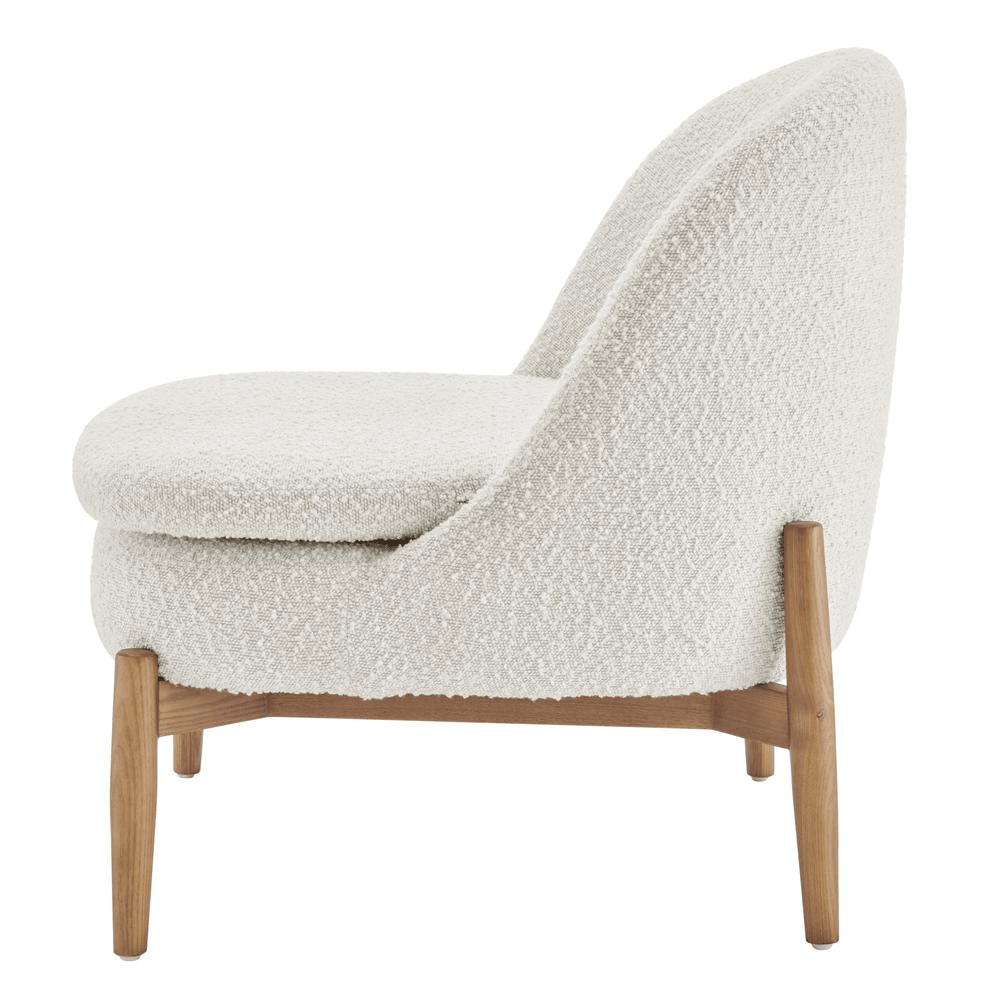 Adriana Boucle Accent Chair Walnut Legs - Mervyns