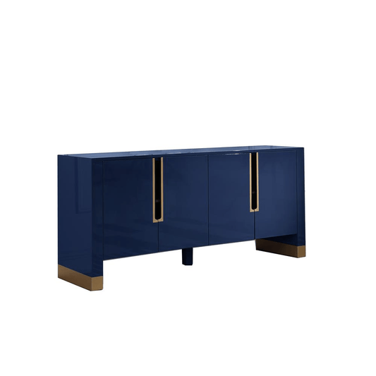 Akantha 68" Lacquer with Gold Accents Sideboard, Navy Blue - Mervyns