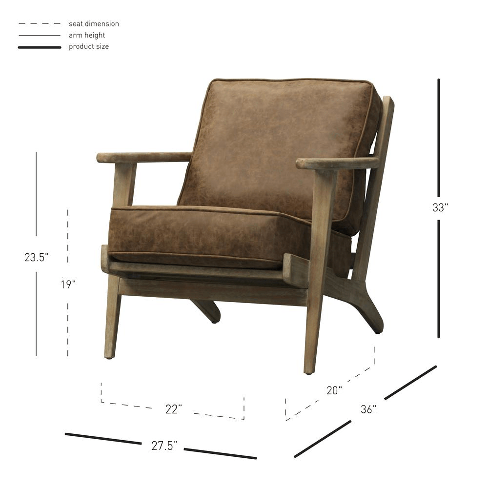 Albert Faux Leather Accent Arm Chair - Mervyns
