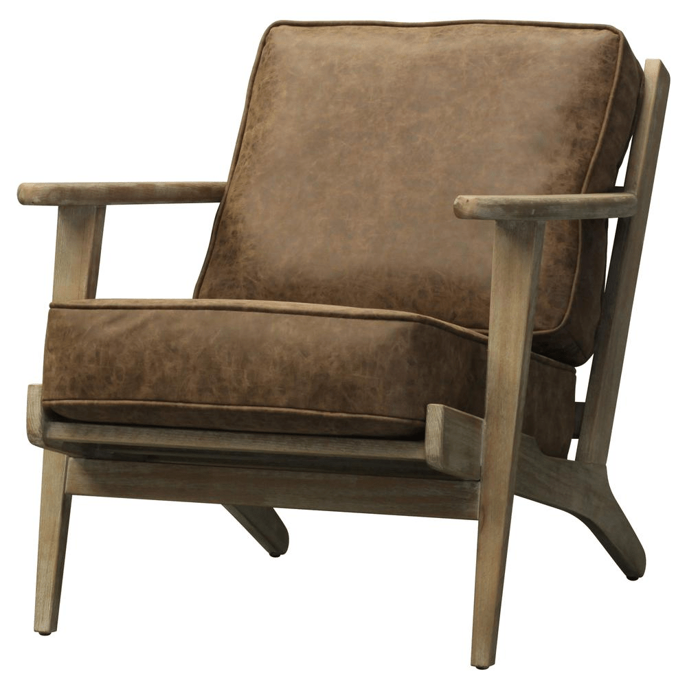 Albert Faux Leather Accent Arm Chair - Mervyns