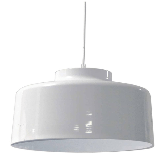 Allison 1LT Metal Pendant, White Finish - Mervyns