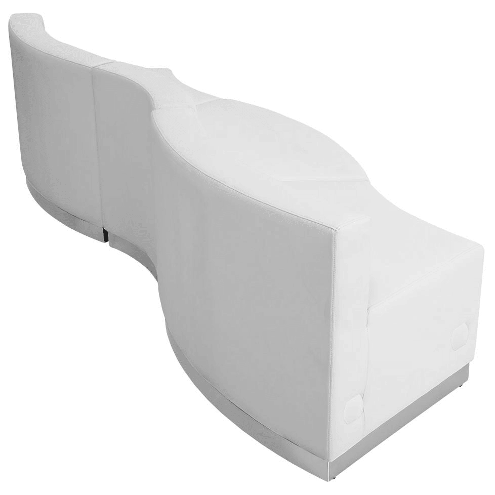 Alon Melrose White LeatherSoft Reception Configuration, 3 Pieces - Mervyns