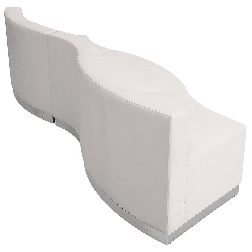 Alon Melrose White LeatherSoft Reception Configuration, 3 Pieces - Mervyns