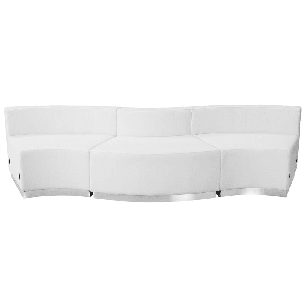 Alon Melrose White LeatherSoft Reception Configuration, 3 Pieces - Mervyns
