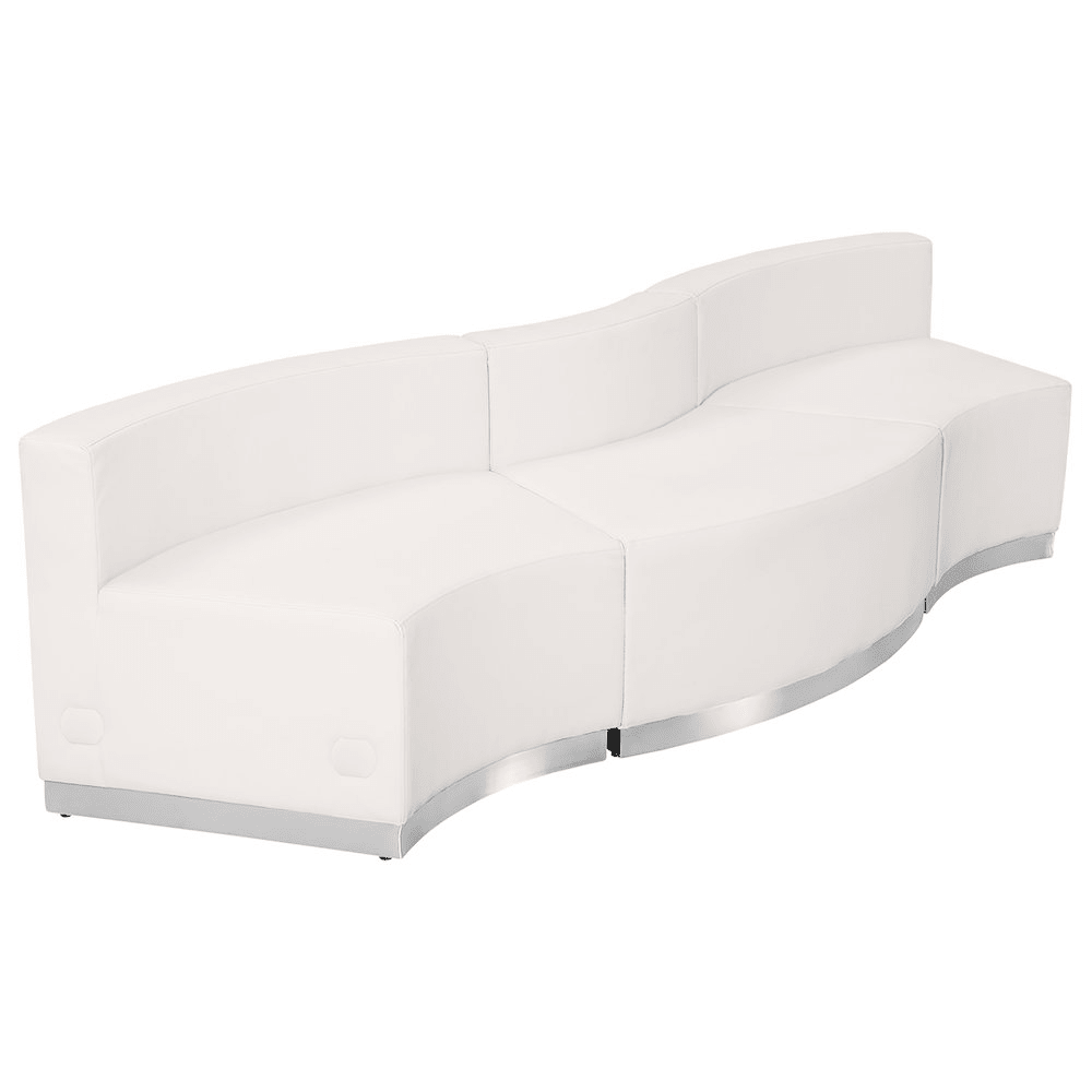 Alon Melrose White LeatherSoft Reception Configuration, 3 Pieces - Mervyns