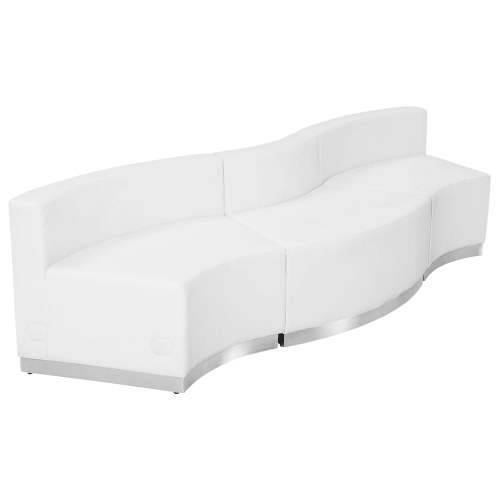 Alon Melrose White LeatherSoft Reception Configuration, 3 Pieces - Mervyns