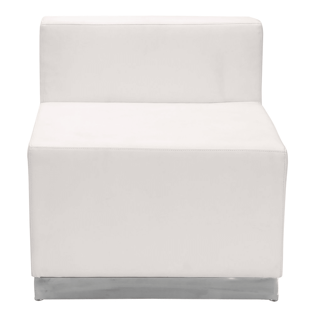 Alon Melrose White LeatherSoft Reception Configuration, 6 Pieces - Mervyns