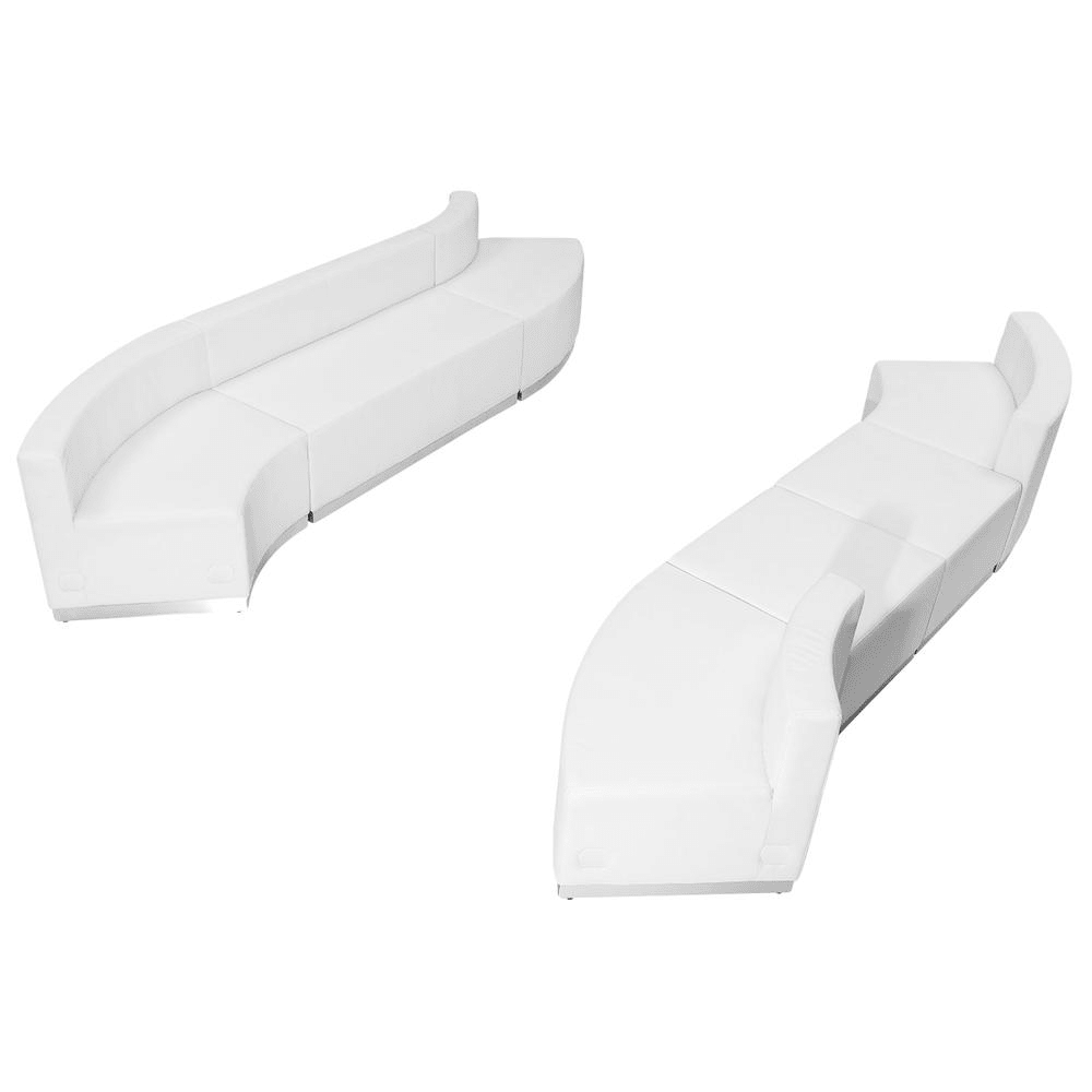 Alon Melrose White LeatherSoft Reception Configuration, 7 Pieces - Mervyns