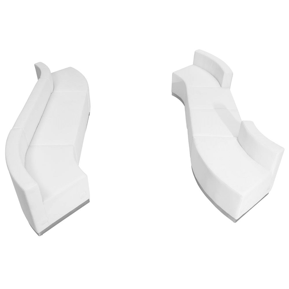 Alon Melrose White LeatherSoft Reception Configuration, 7 Pieces - Mervyns