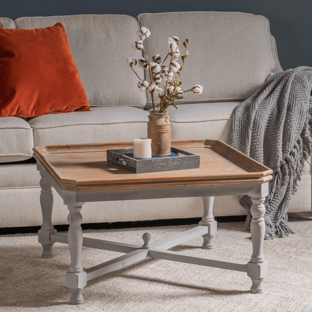 Alyson Gray Wooden Coffee Table - Mervyns