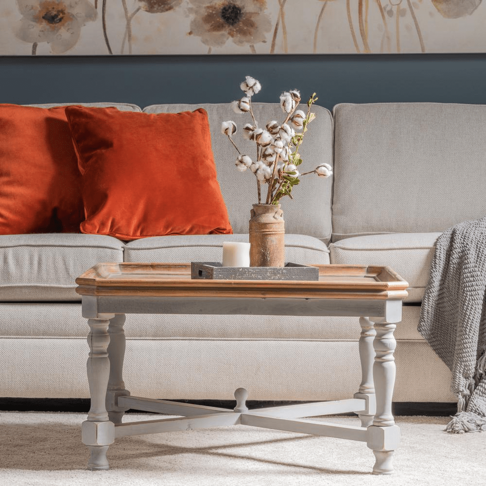 Alyson Gray Wooden Coffee Table - Mervyns