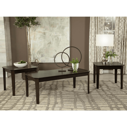 Amaro 3-piece Coffee and End Table Set Dark Brown - Mervyns
