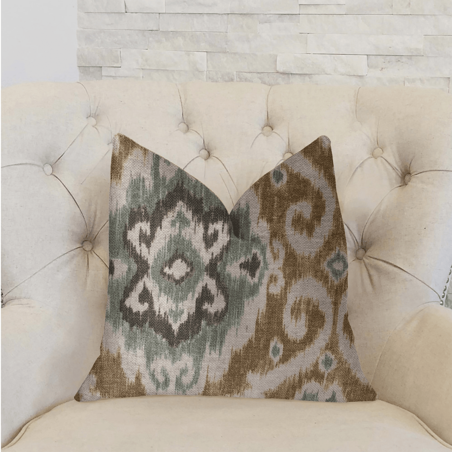 Ambrosia Yellow and Beige Luxury Throw Pillow - Mervyns