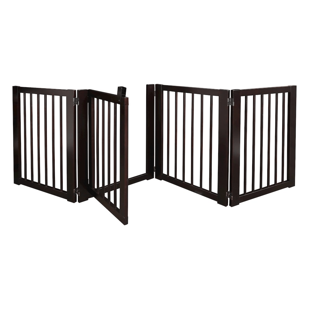 American Trails Free Standing Pet Gate with Door - Espresso - Mervyns