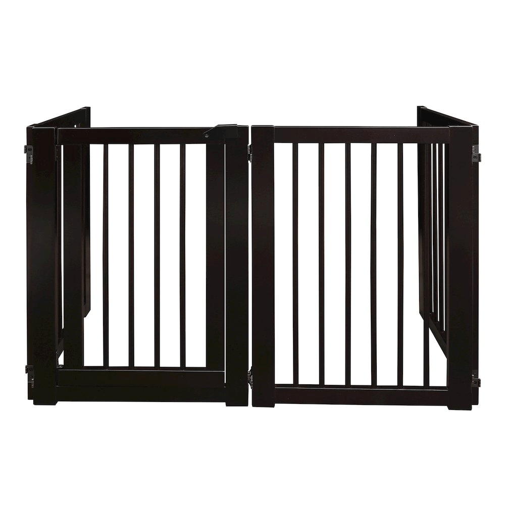 American Trails Free Standing Pet Gate with Door - Espresso - Mervyns