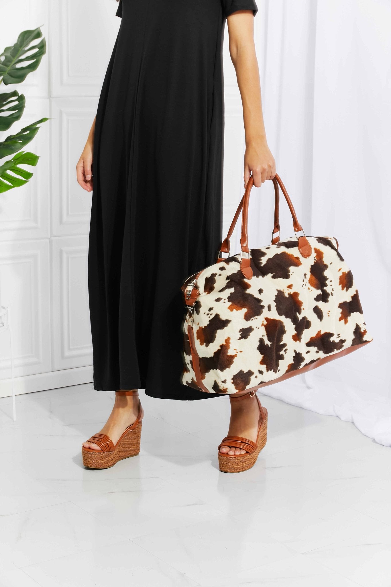 Animal Print Plush Weekender Bag - Mervyns