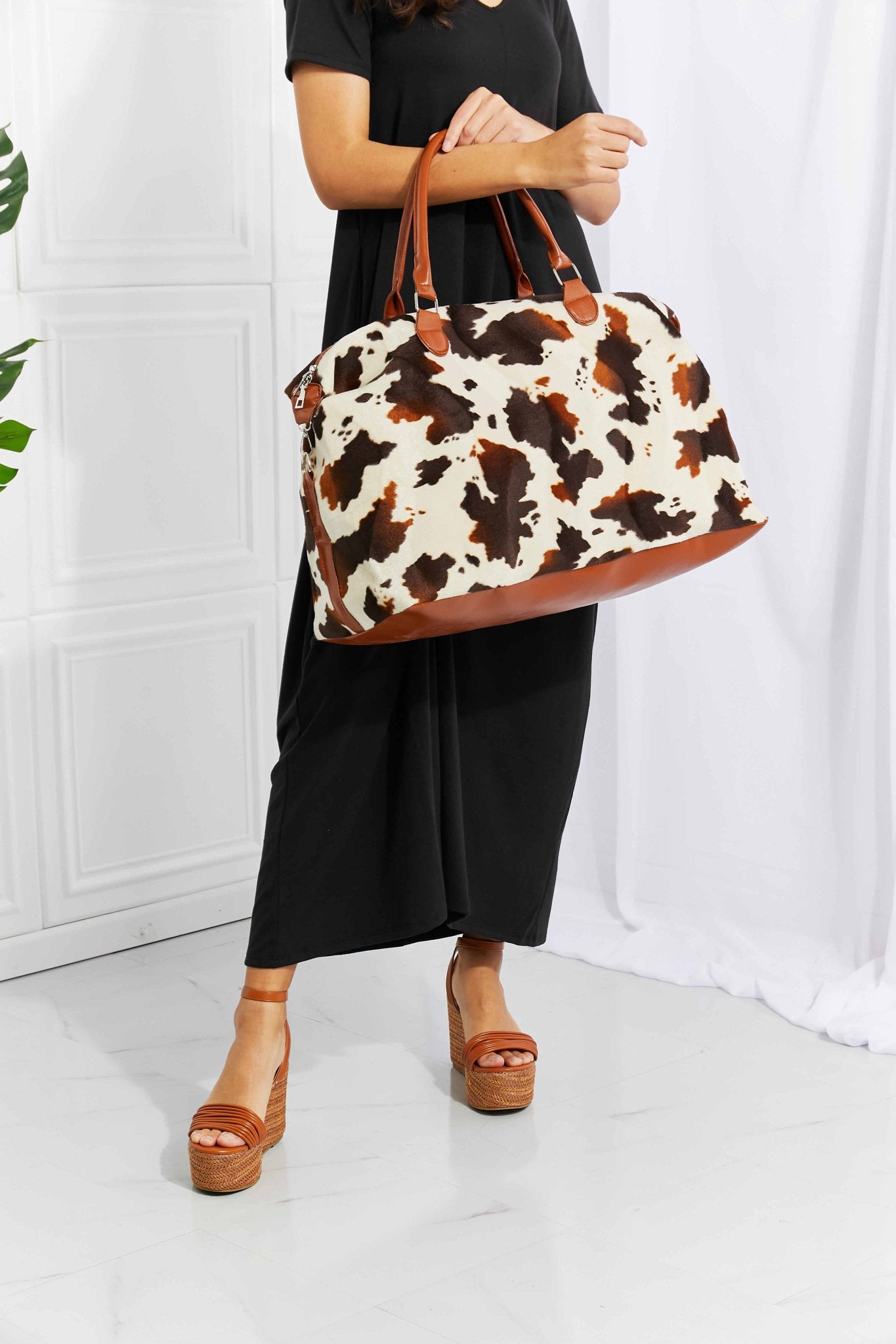 Animal Print Plush Weekender Bag - Mervyns