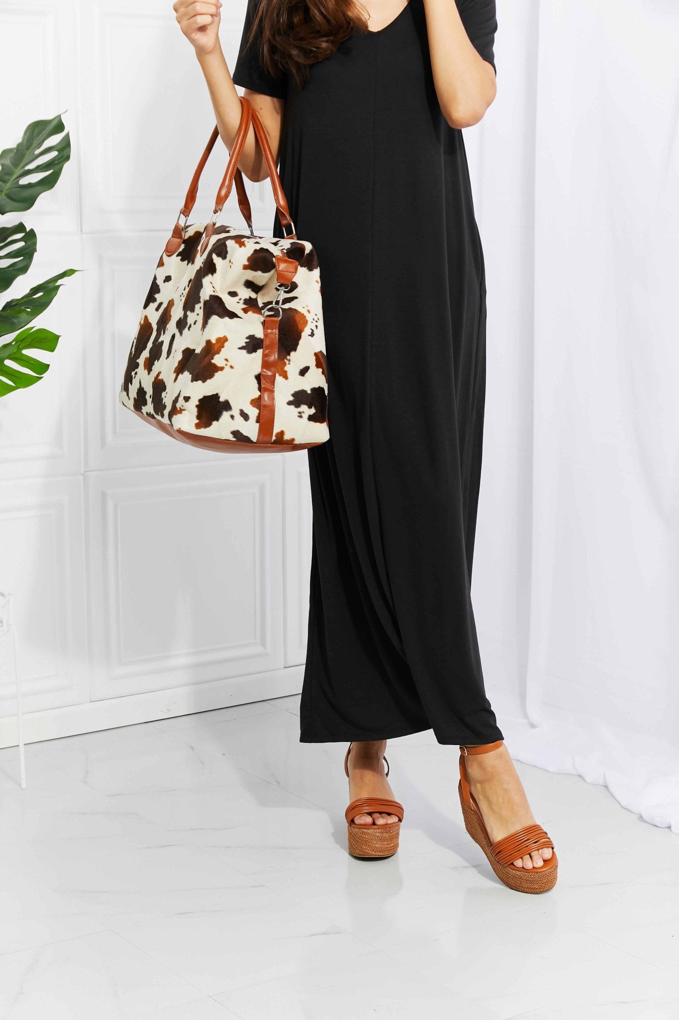 Animal Print Plush Weekender Bag - Mervyns