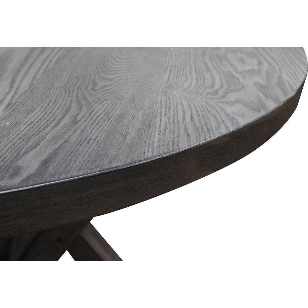 Anna Antique Rustic Gray Round Dining Table - Mervyns