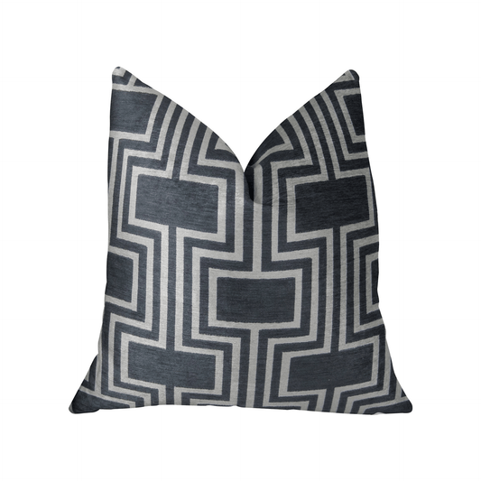 Argyle Square Black and White Handmade Luxury Pillow - Mervyns