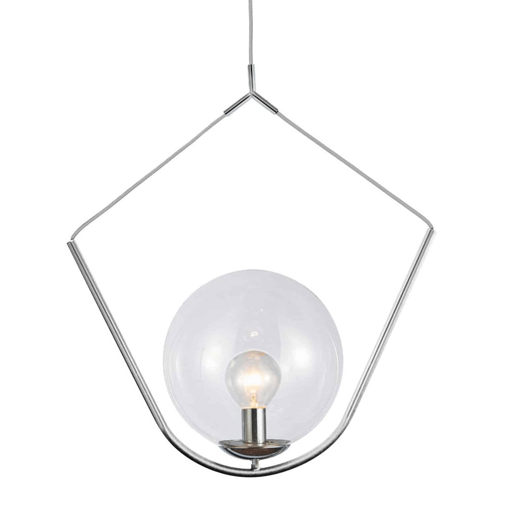 Ariana 1LT Incandescent Pendant Polished Chrome - Mervyns