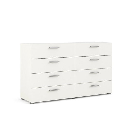Austin 8 Drawer Double Dresser, White Woodgrain - Mervyns