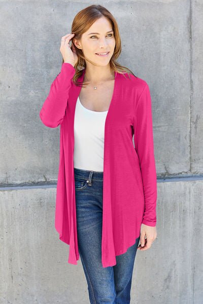 Basic Bae Full Size Open Front Long Sleeve Cardigan - Mervyns